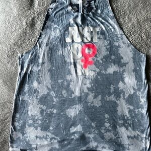 Nike Dri-FIT Tie-Dye Gray Black Muscle Dri-fit Tank